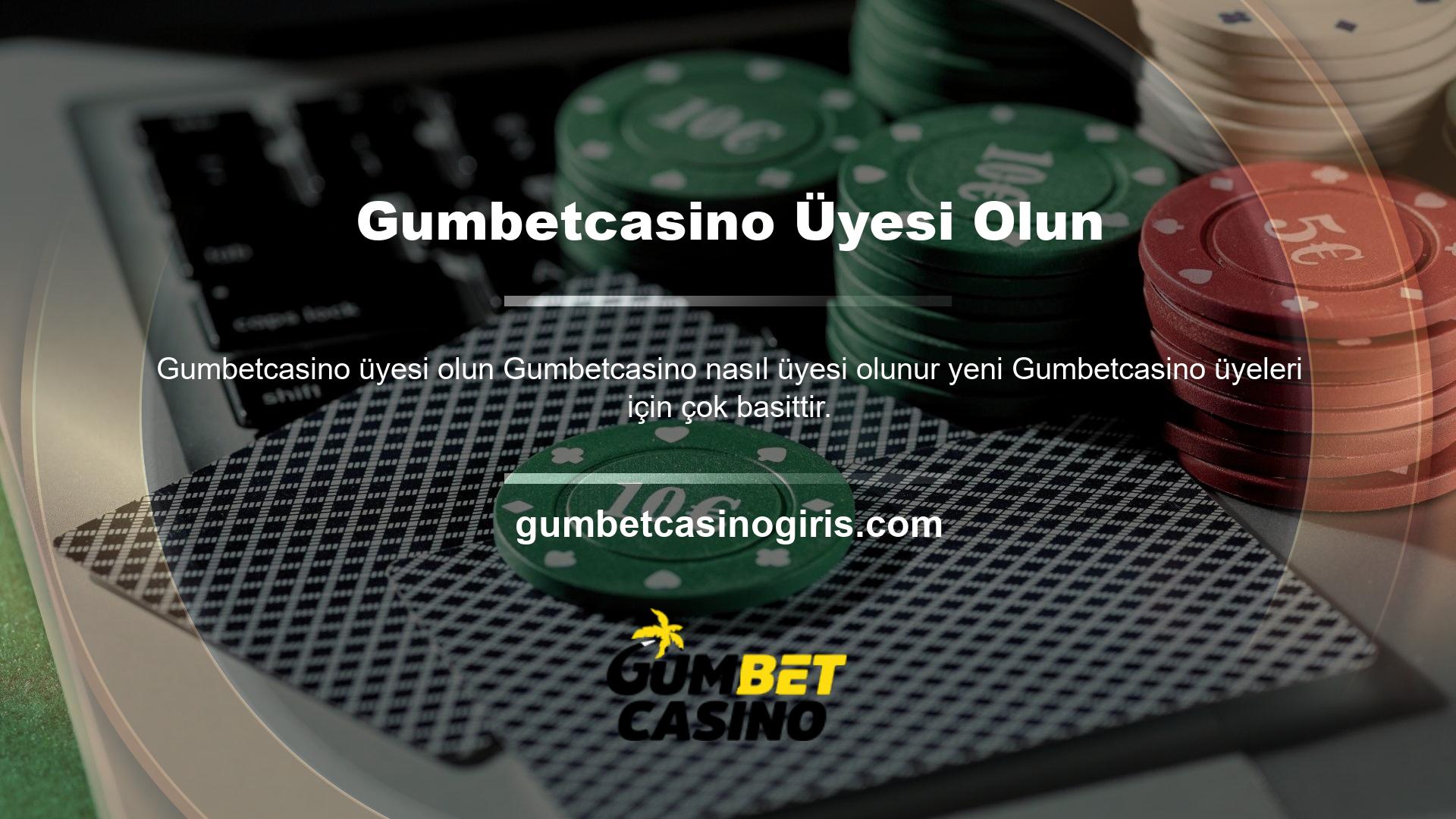 İlk olarak, programcı tarafından sağlanan Gumbetcasino girişine bağlandığınızdan emin olun